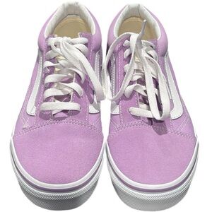 Vans Kids Shoes in Lavender and White